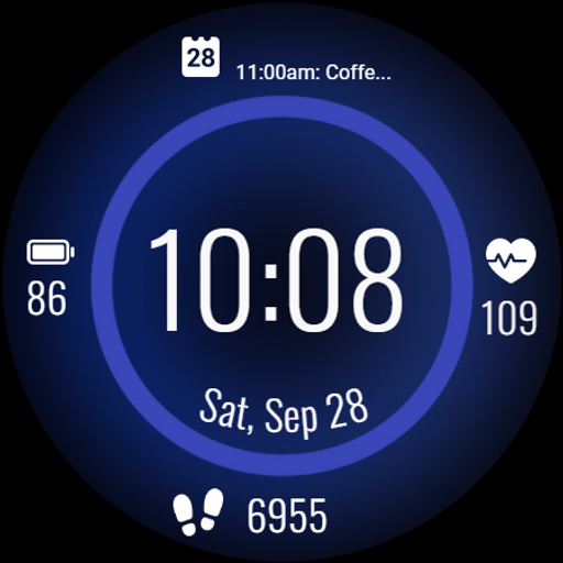 LED Neon Lights Watch Face