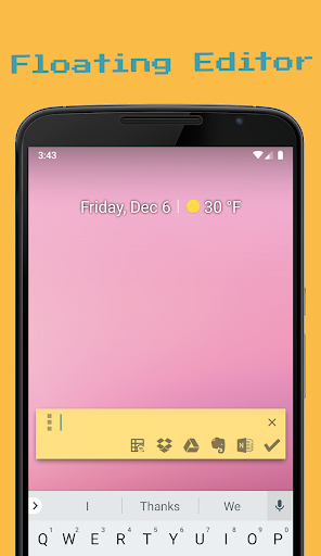 1Sec Note :Floating Cloud Note Screenshots