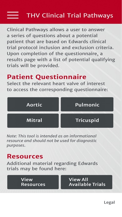 Edwards Clinical Pathways Screenshots