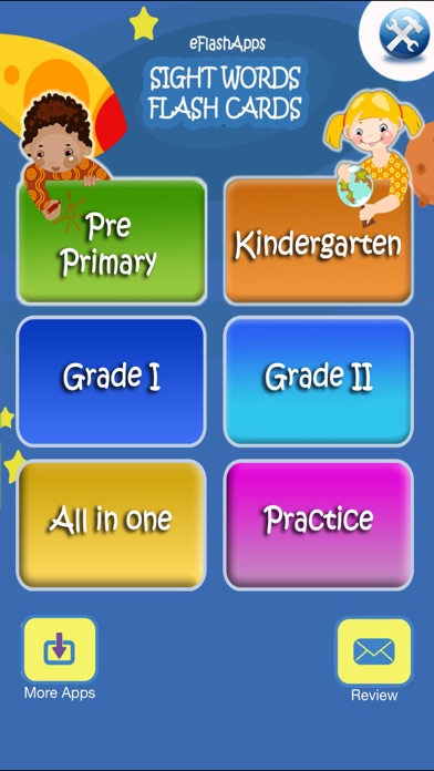 Sight Words - list of sightwords flash cards for kids in preschool to 2nd grade with practice questions Screenshots