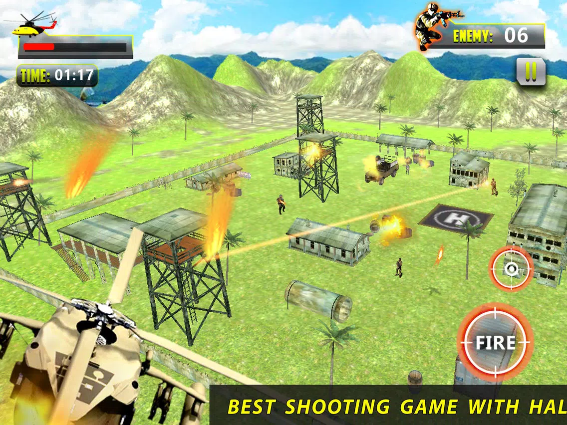 Helicopter Shooter : Warship Battle Attact 3D iPad Screenshots