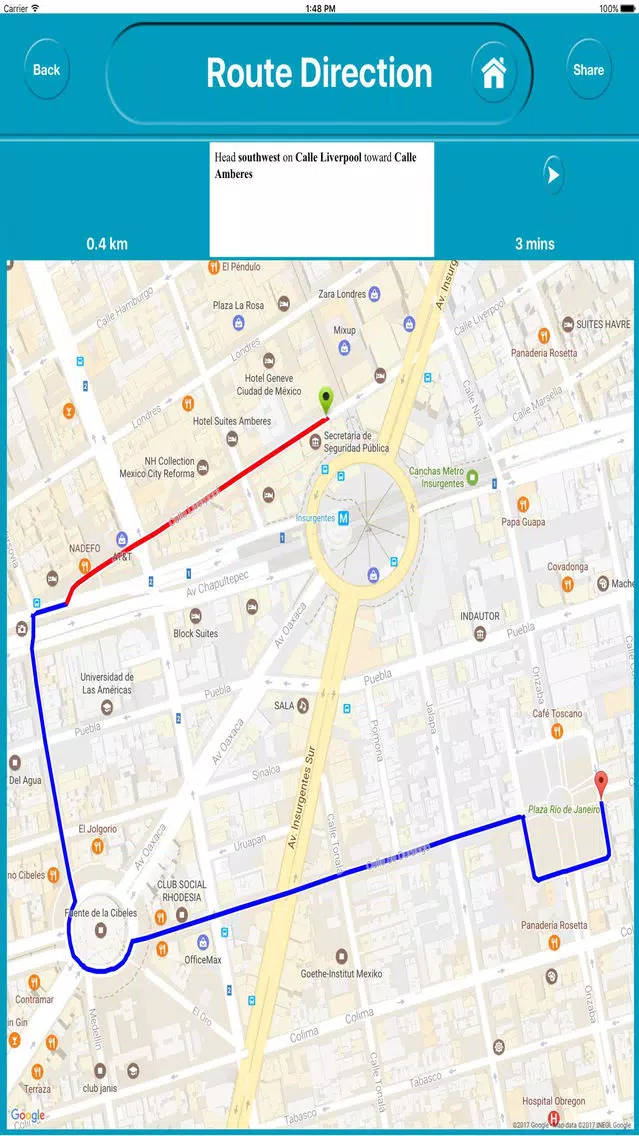 Mexico City Mexico Offline City Maps Navigation Screenshots