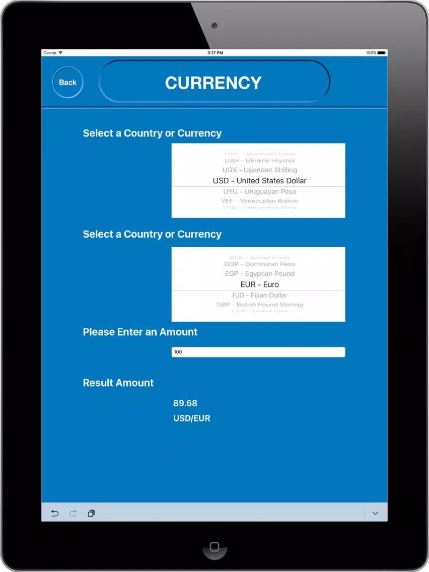Unit to Unit Converter iPad Screenshots