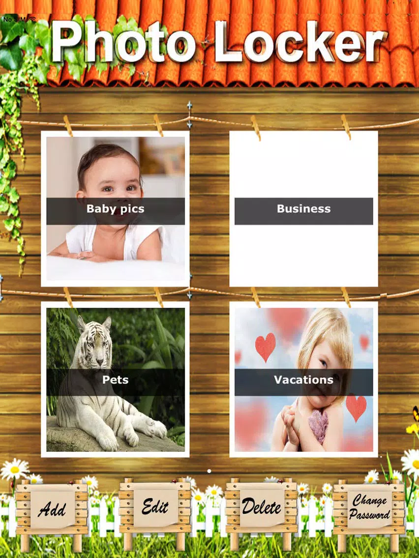 Photo Album Locker HD iPad Screenshots