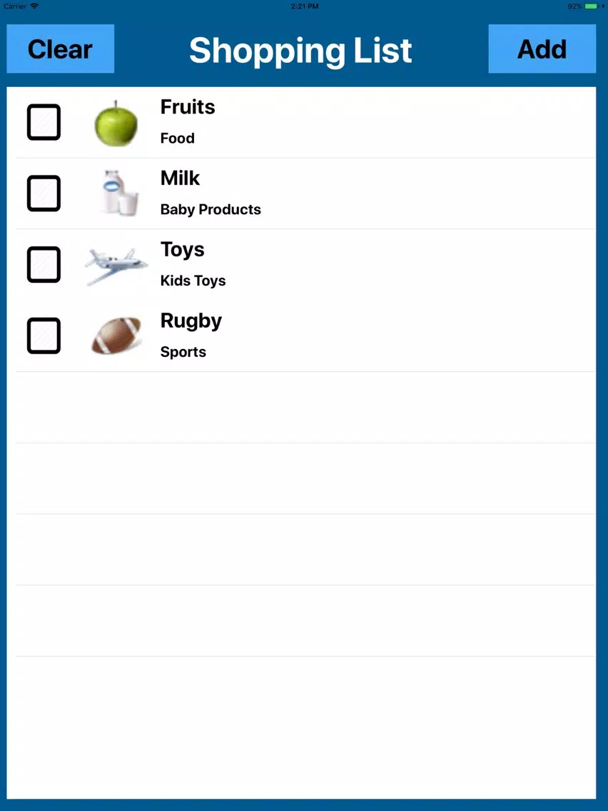 My Shopping List HD iPad Screenshots