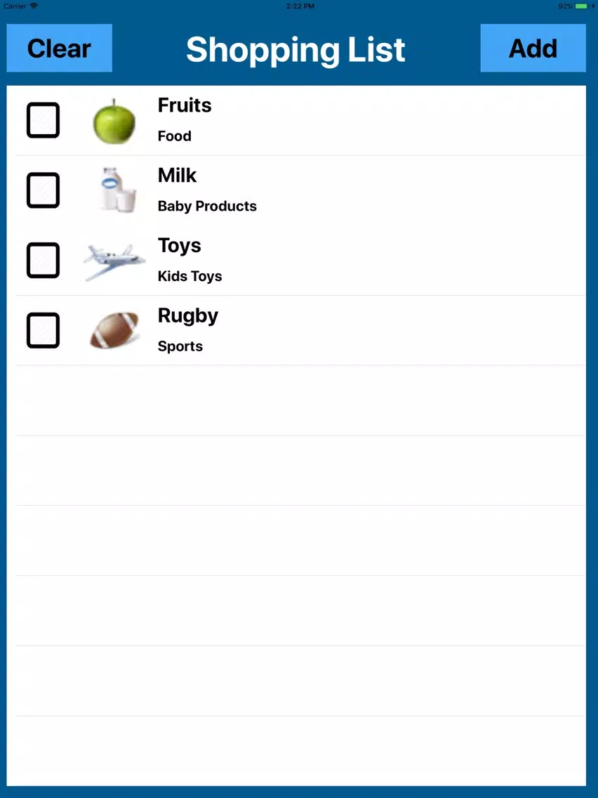 My Shopping List HD iPad Screenshots