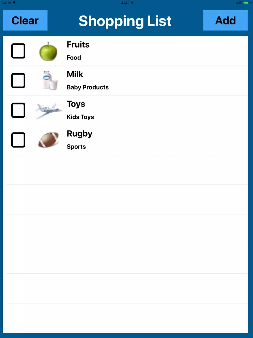 My Shopping List HD iPad Screenshots
