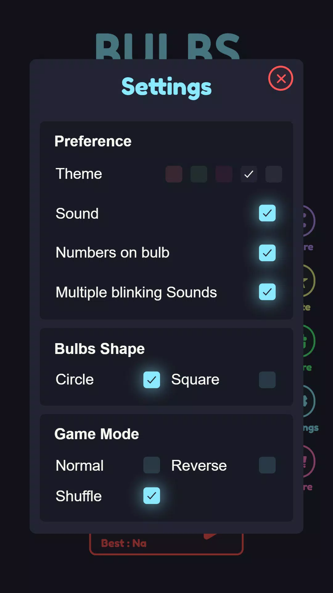 Bulbs - A game of lights Screenshots