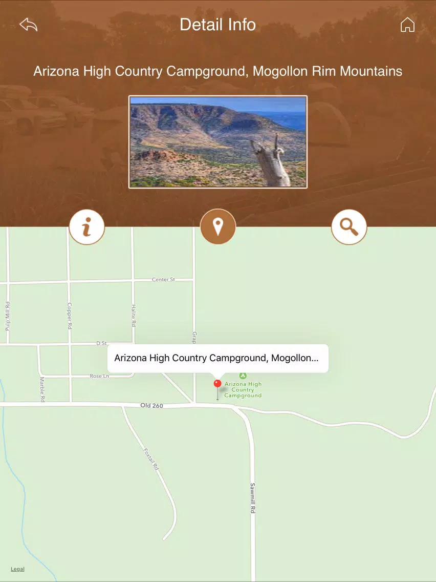 Arizona Camping Locations iPad Screenshots