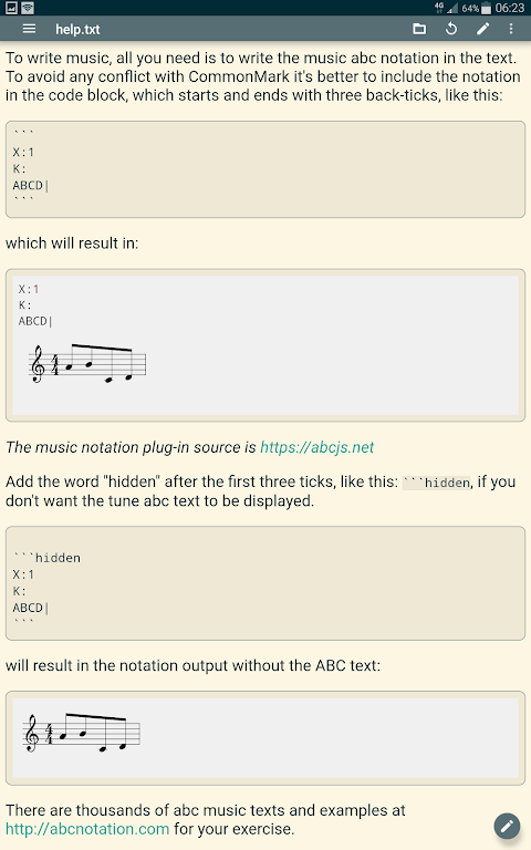 ภาพหน้าจอของ Epsilon Notes