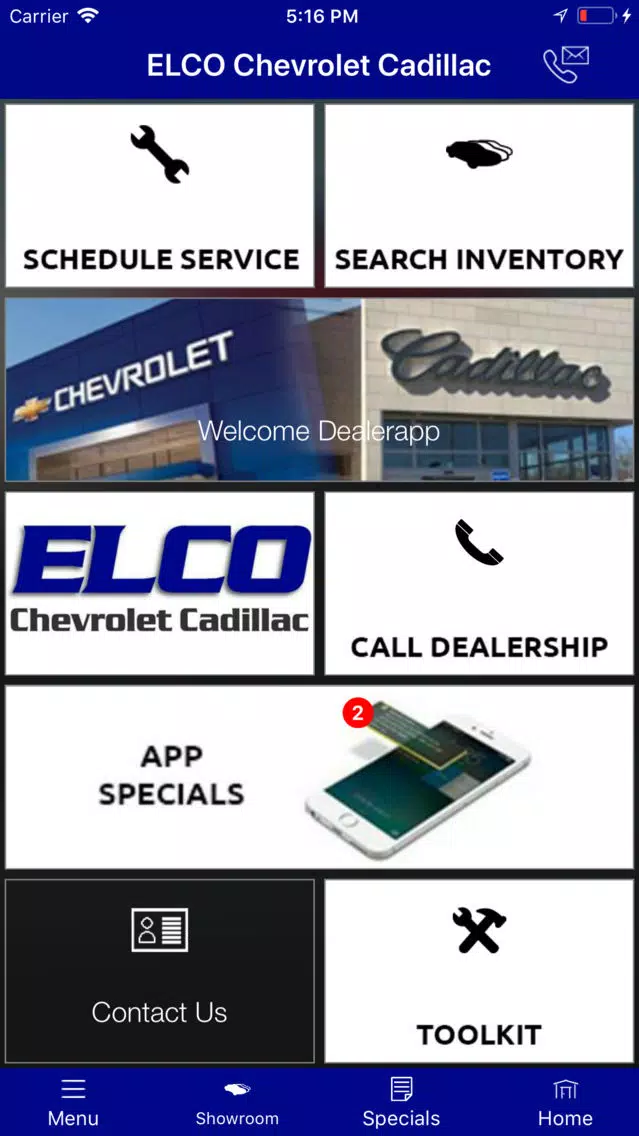 Ảnh chụp màn hình của ELCO Chevrolet Cadillac MLink