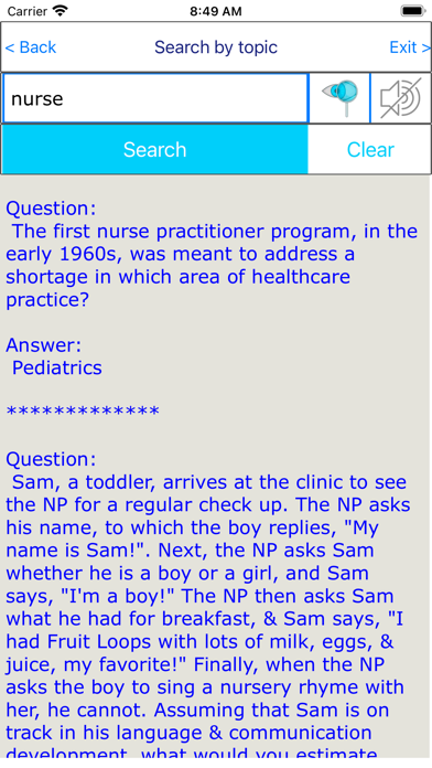 CPNP PC Pediatric Nursing Exam Screenshots