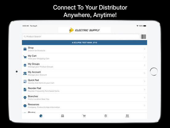 Electric Supply Inc OE Touch iPad Screenshots