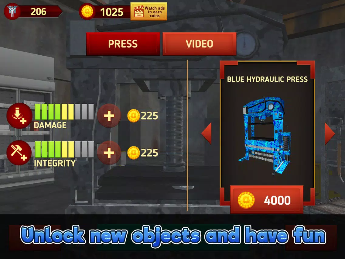 Hydraulic Press - Crush Things iPad Screenshots