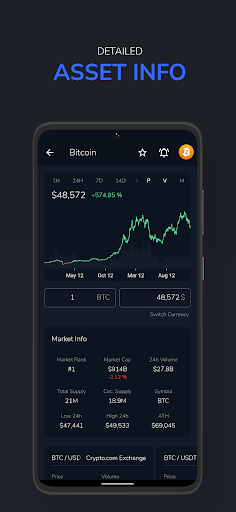 Vision: Bitcoin Crypto Wallet Screenshots