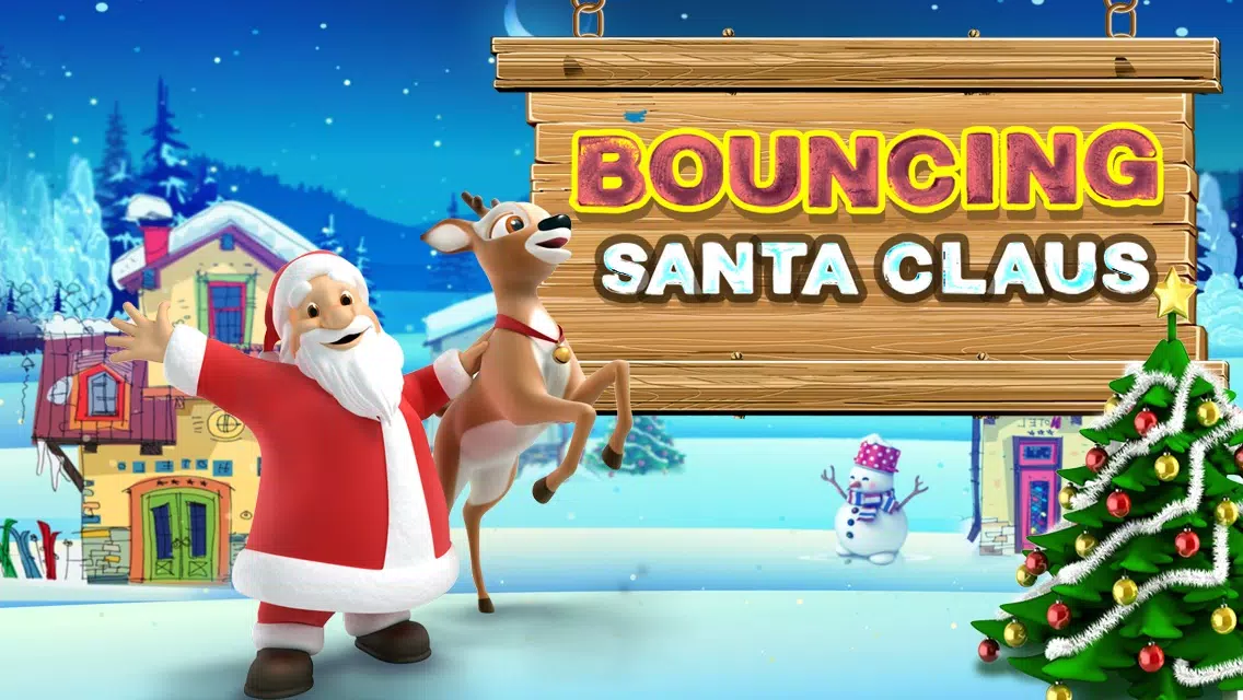 Bouncing Santa Claus Free - Jump on Trampoline Catch All The Presents - Free Version Screenshots