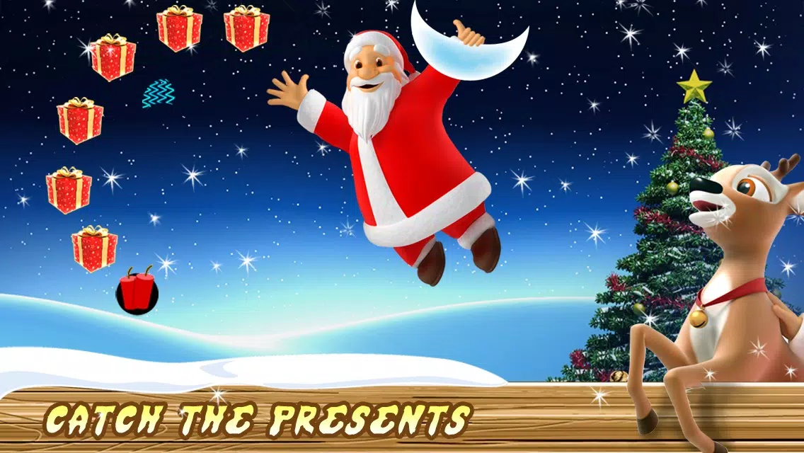 Bouncing Santa Claus Free - Jump on Trampoline Catch All The Presents - Free Version Screenshots