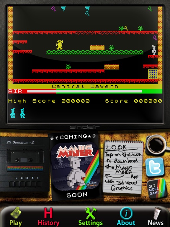 Manic Miner: ZX Spectrum iPad Screenshots