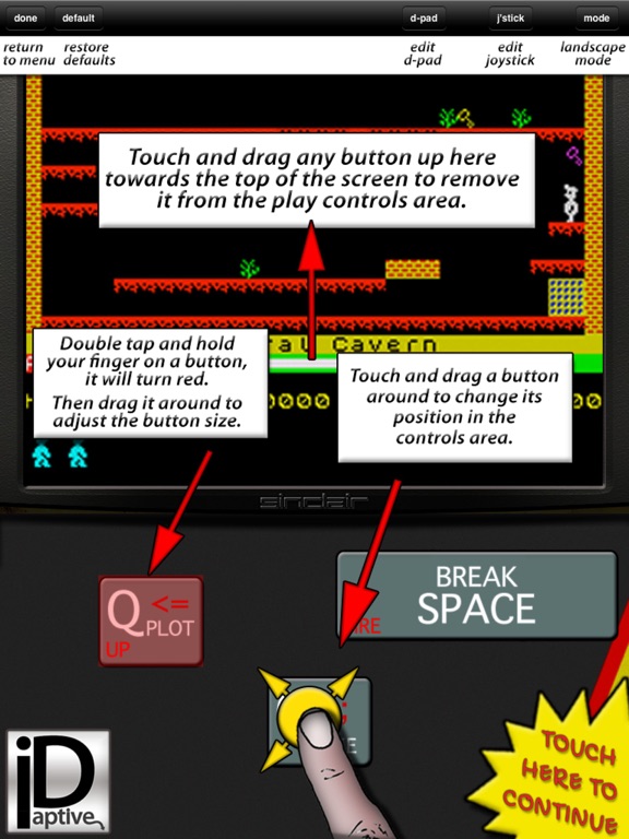 Manic Miner: ZX Spectrum iPad Screenshots