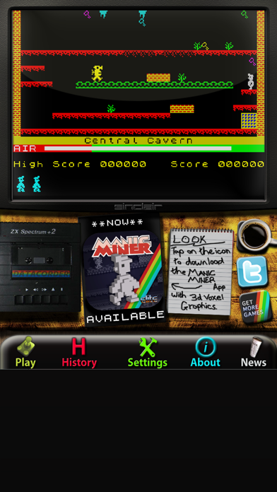 Manic Miner: ZX Spectrum Screenshots