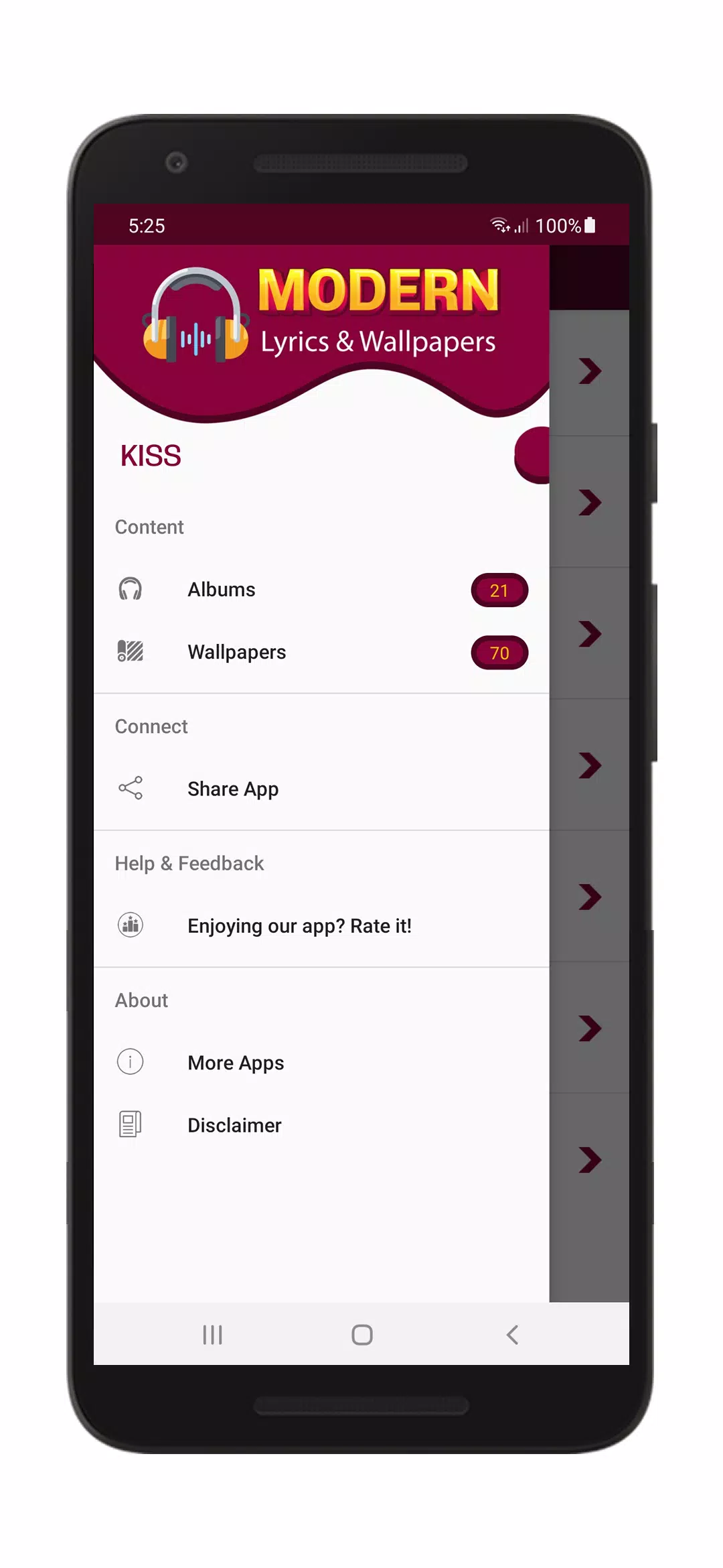 Kiss Lyrics & Wallpapers Screenshots