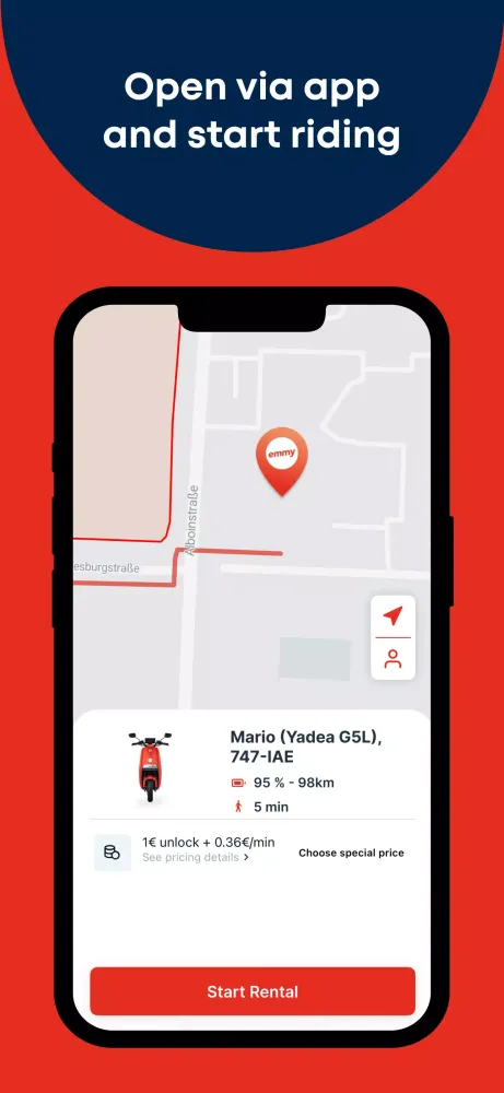 emmy: electric moped sharing Screenshots