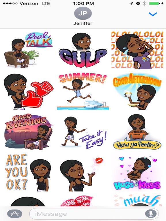 ภาพหน้าจอของ Black Girl Stickers for iMessages iPad