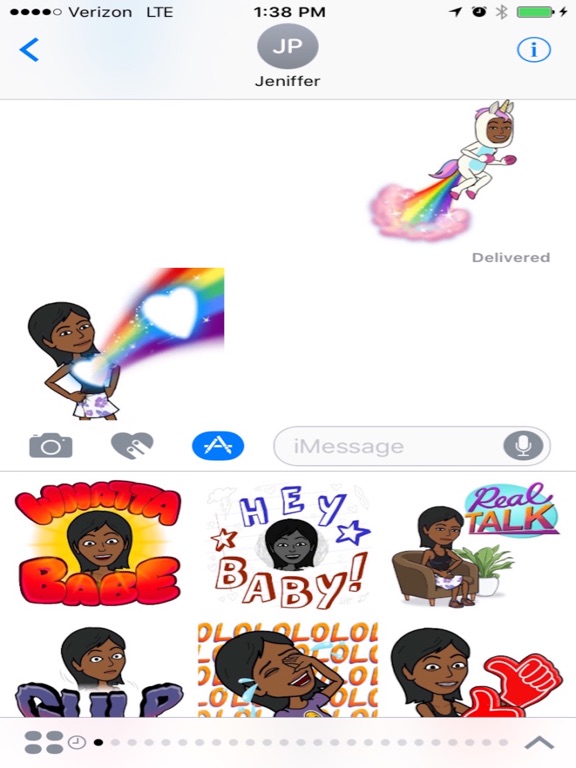 ภาพหน้าจอของ Black Girl Stickers for iMessages iPad