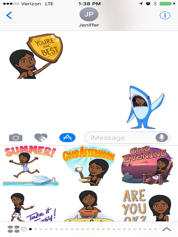 ภาพหน้าจอของ Black Girl Stickers for iMessages iPad