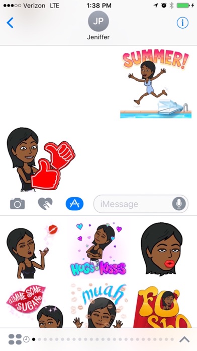 ภาพหน้าจอของ Black Girl Stickers for iMessages