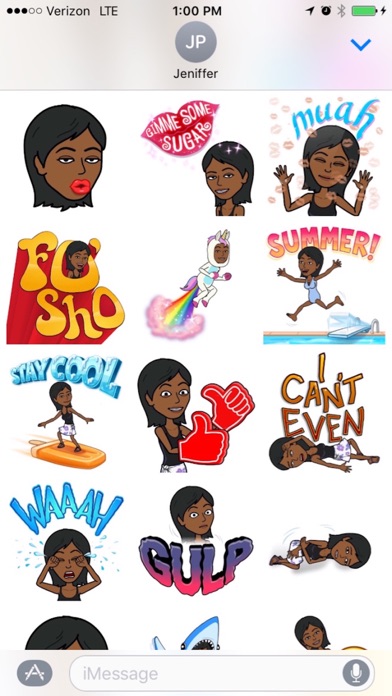 ภาพหน้าจอของ Black Girl Stickers for iMessages