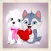 Cute Kitty and Puppy Stickers