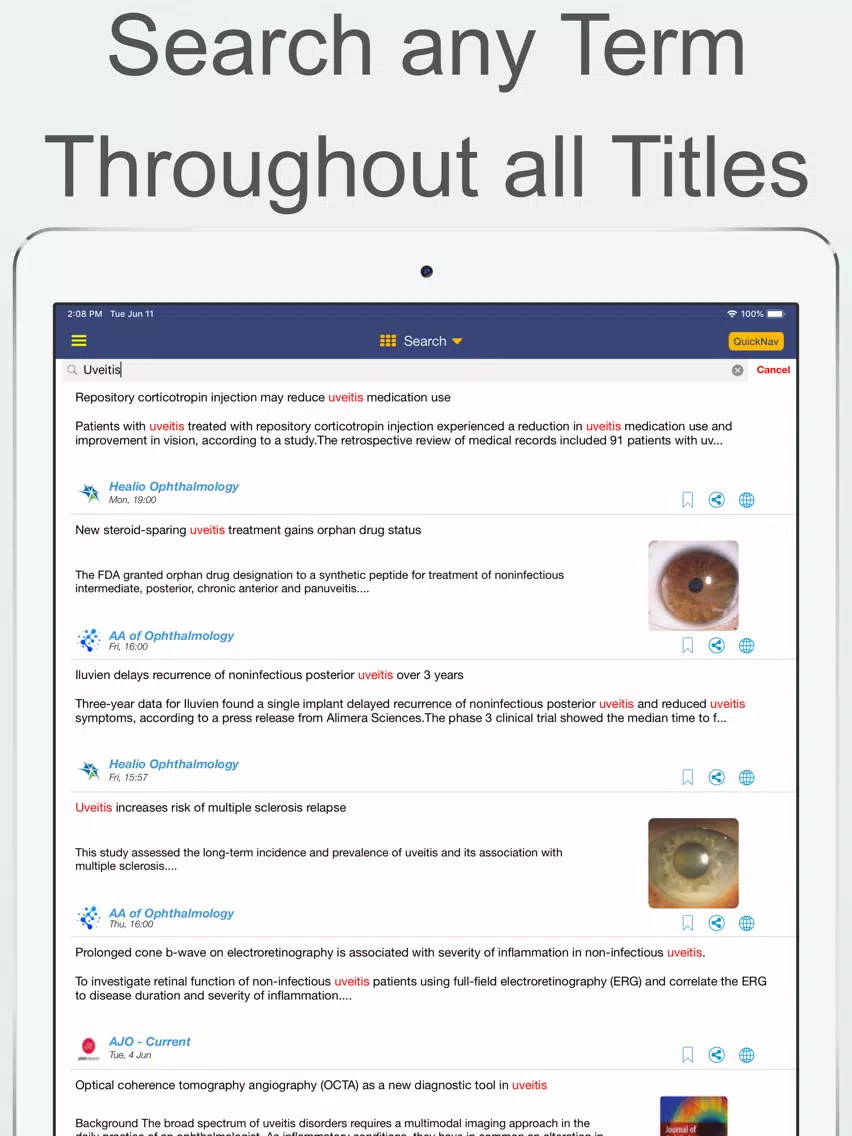 inSights & Ophthalmology News iPad Screenshots