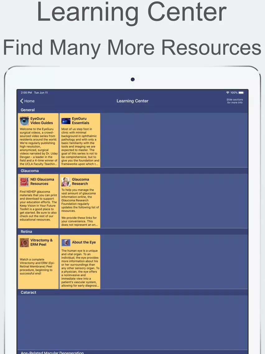 inSights & Ophthalmology News iPad Screenshots