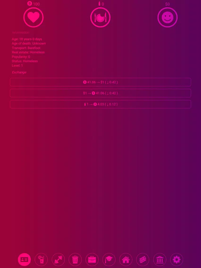 Hobo Life Simulator iPad 应用截图