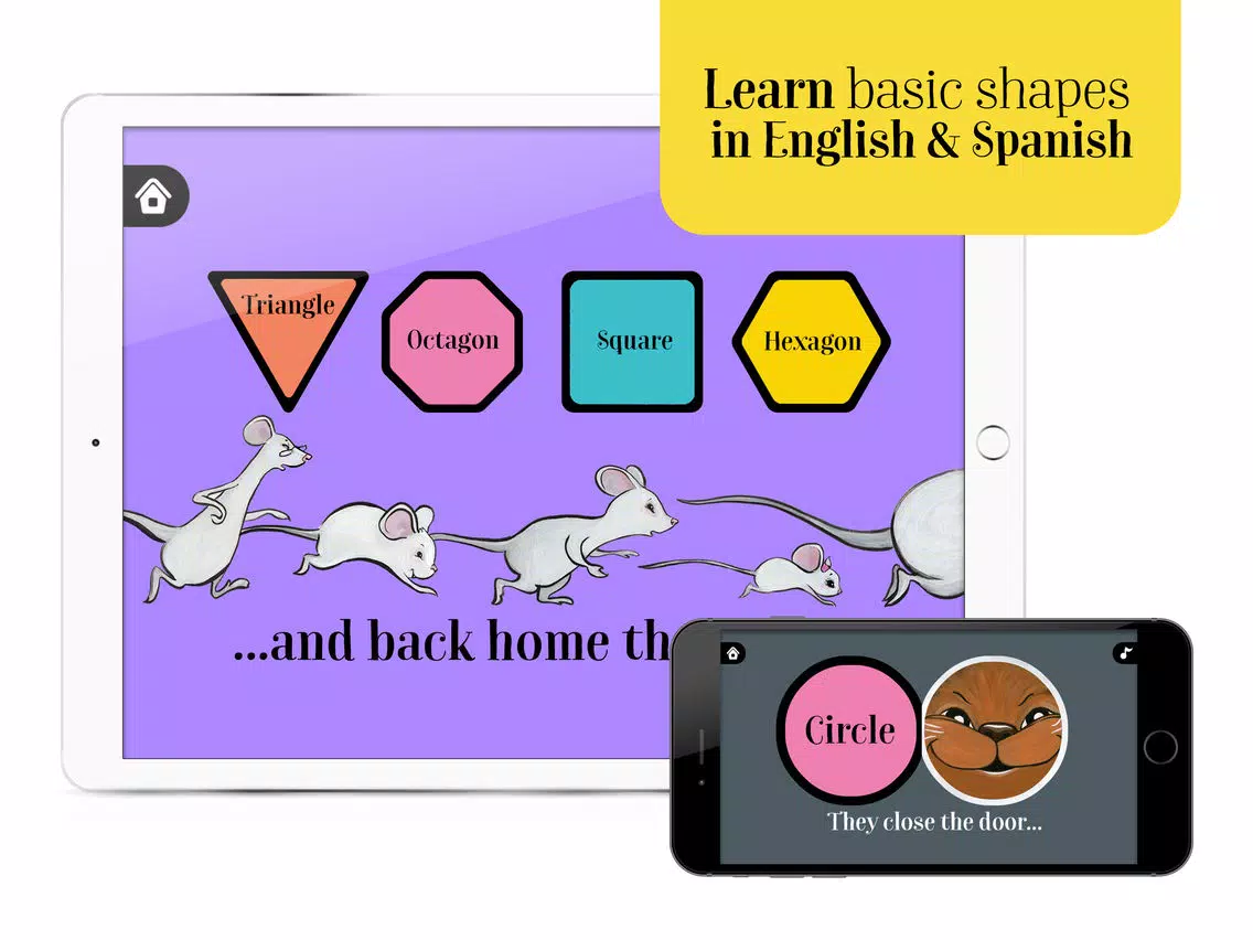 Little Mice (Ratoncitos) Learn Shapes by Canticos iPad Screenshots