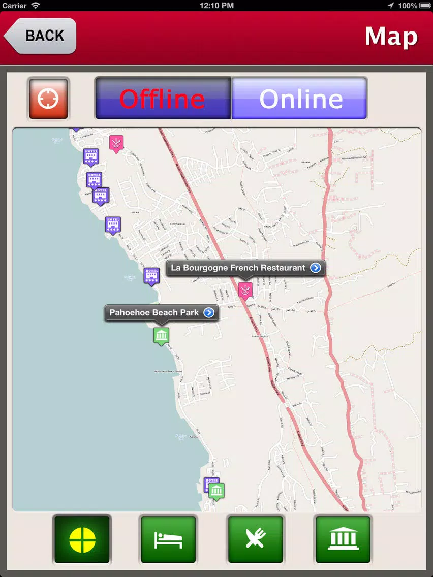 Big Island- Hawai Offline Map Travel Explorer iPad Screenshots