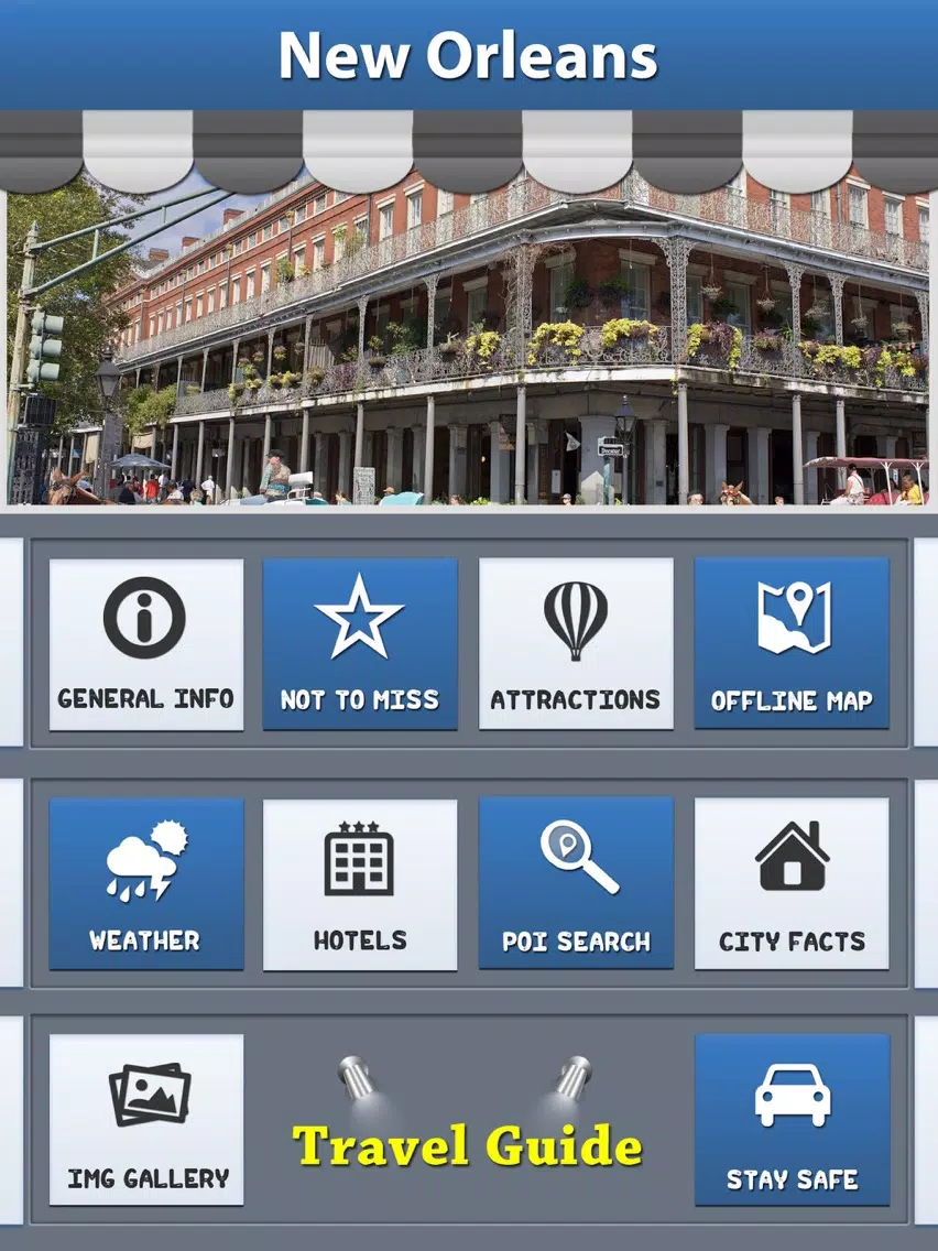 New Orleans Offline Map City Guide iPad Ekran Görüntüleri