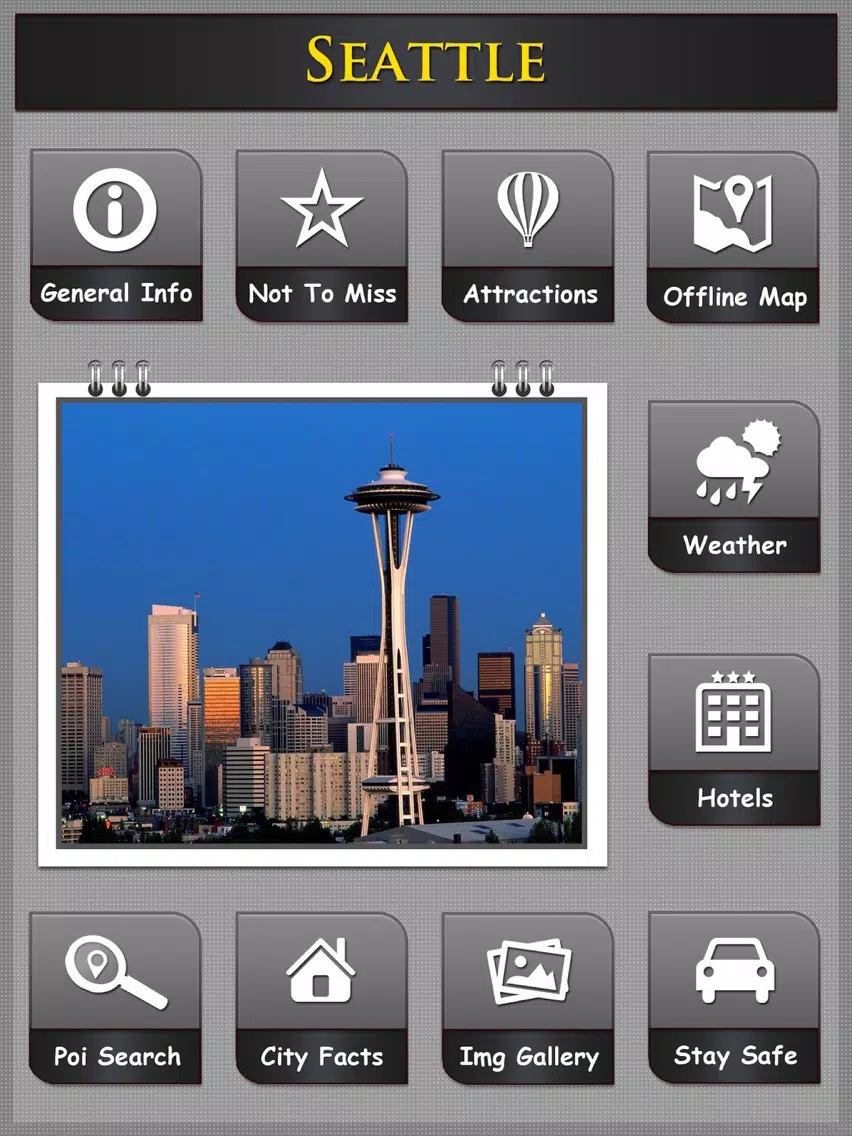 Seattle Offline Map City Guide iPad Screenshots