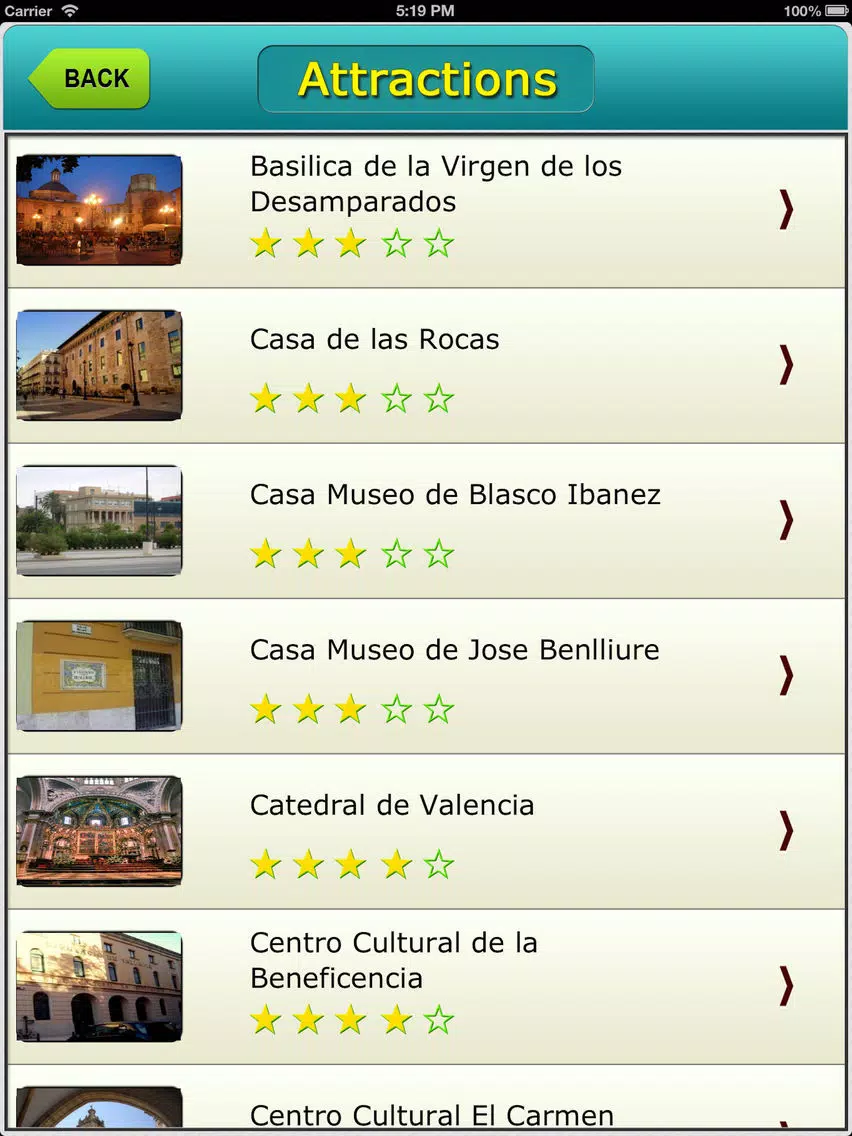 Valencia City Map Guide iPad Screenshots