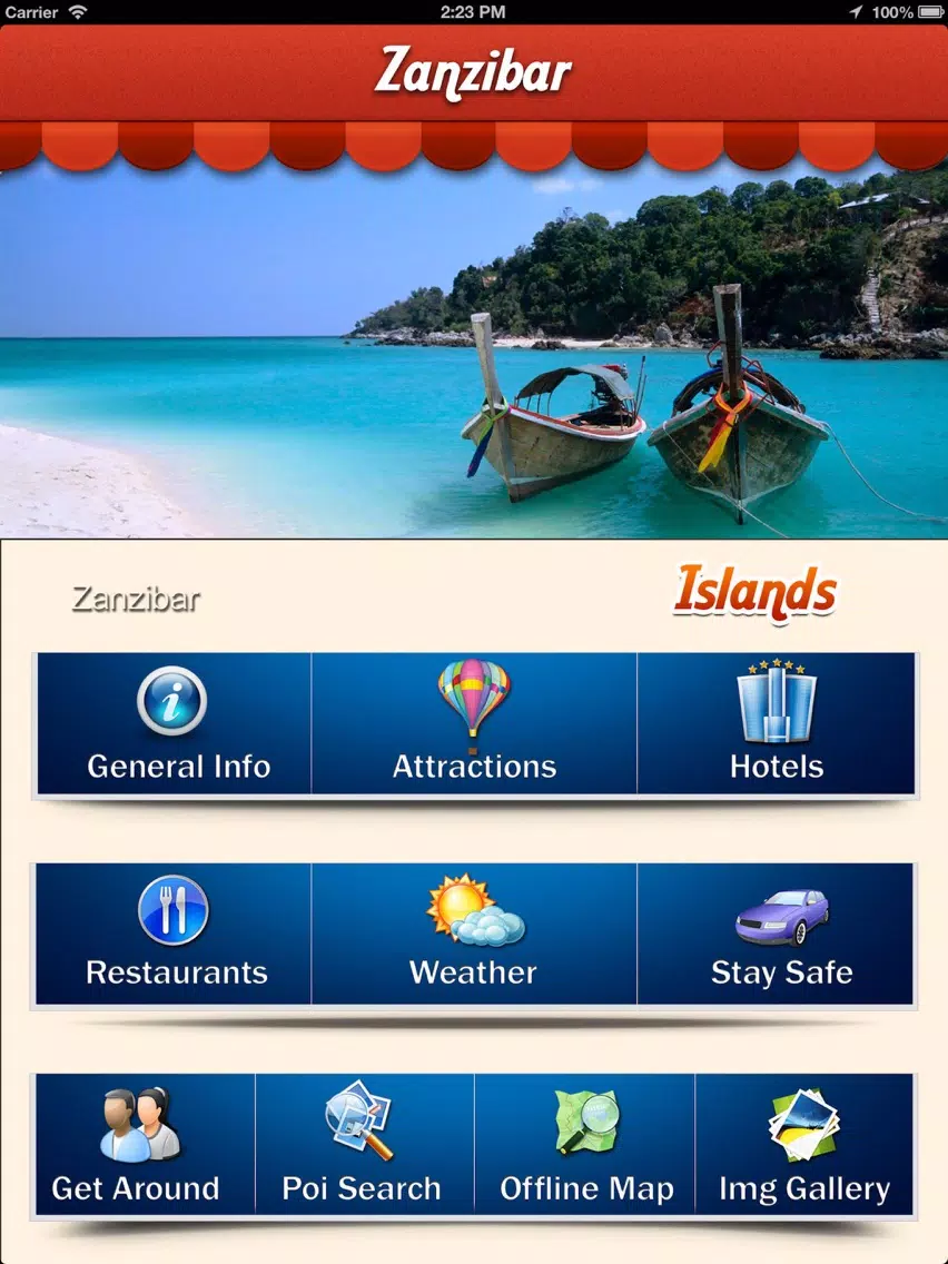 Zanzibar Island Offline Travel Guide iPad Screenshots
