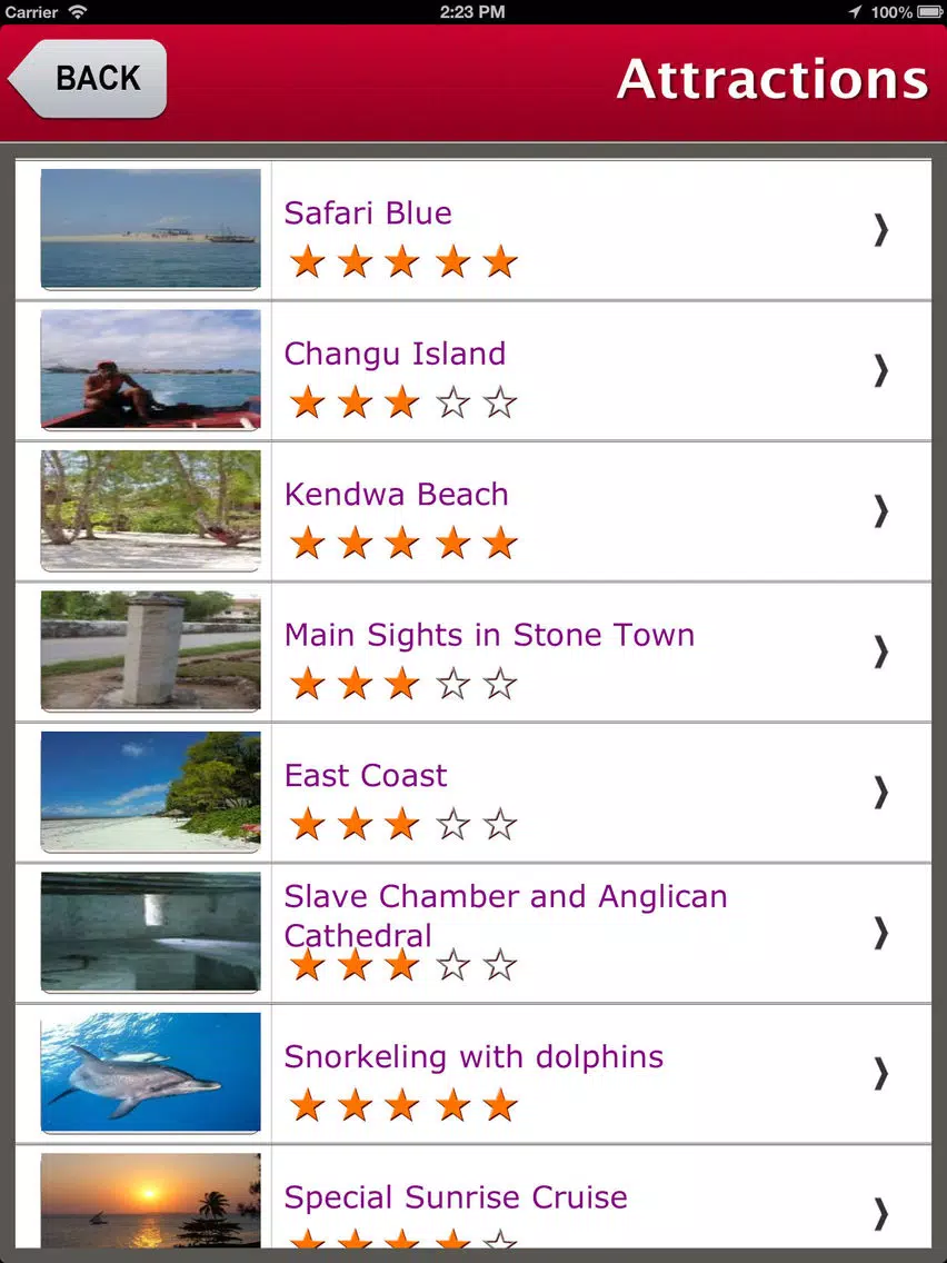 Zanzibar Island Offline Travel Guide iPad Screenshots