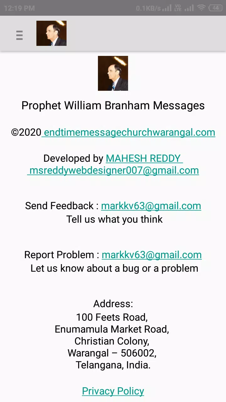 Prophet William Branham Messag Screenshots