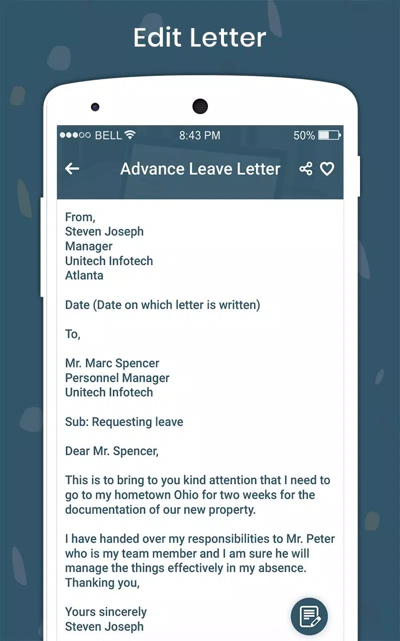 English Application Writing Screenshots