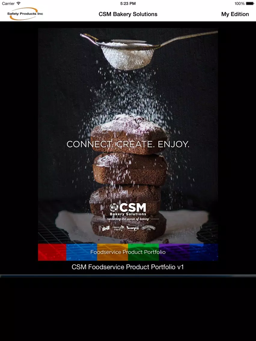 CSM Bakery Solutions Foodservice Product Portfolio iPad Screenshots