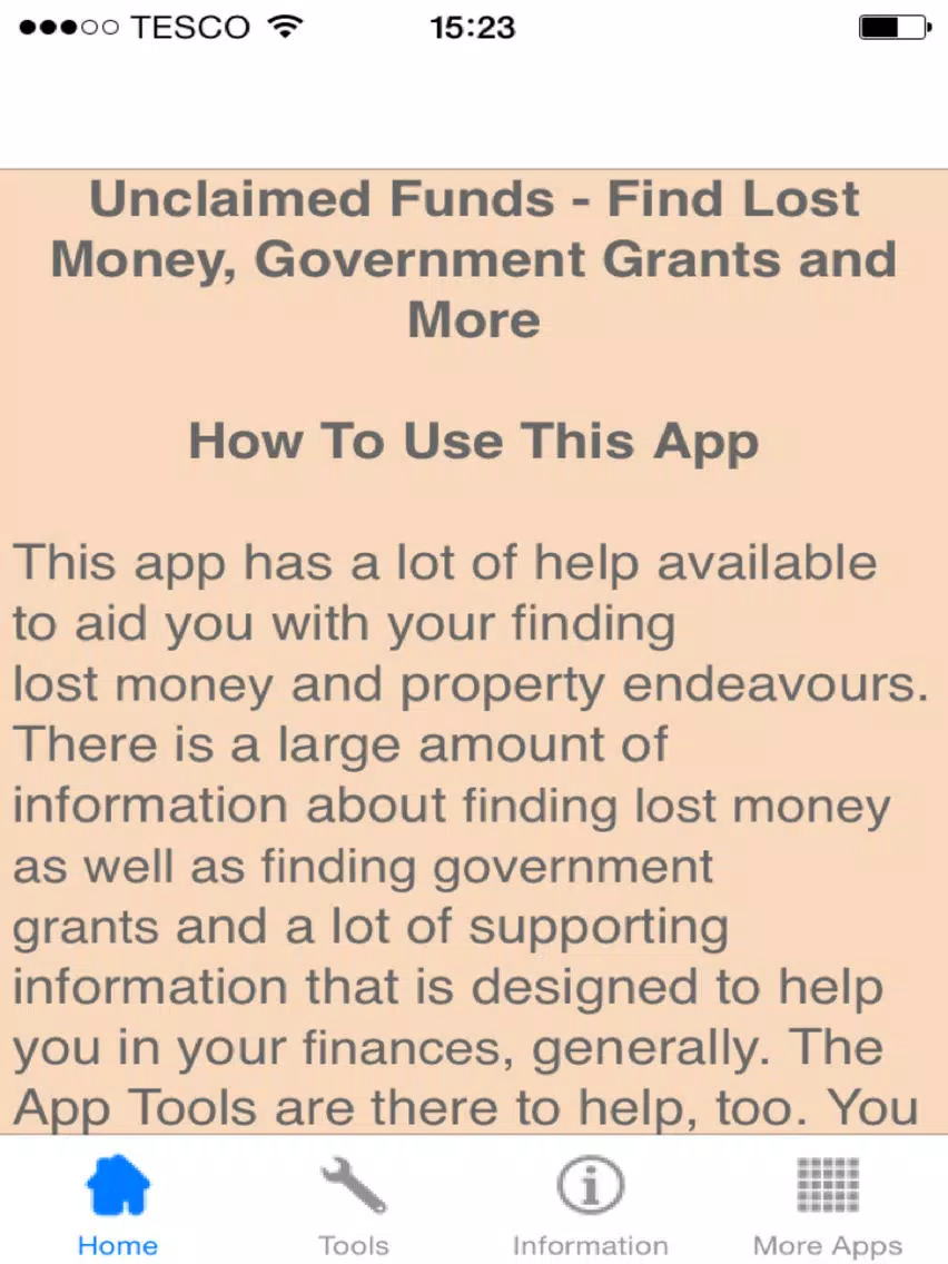 Unclaimed Money Find Lost Funds Government Grants iPad Screenshots