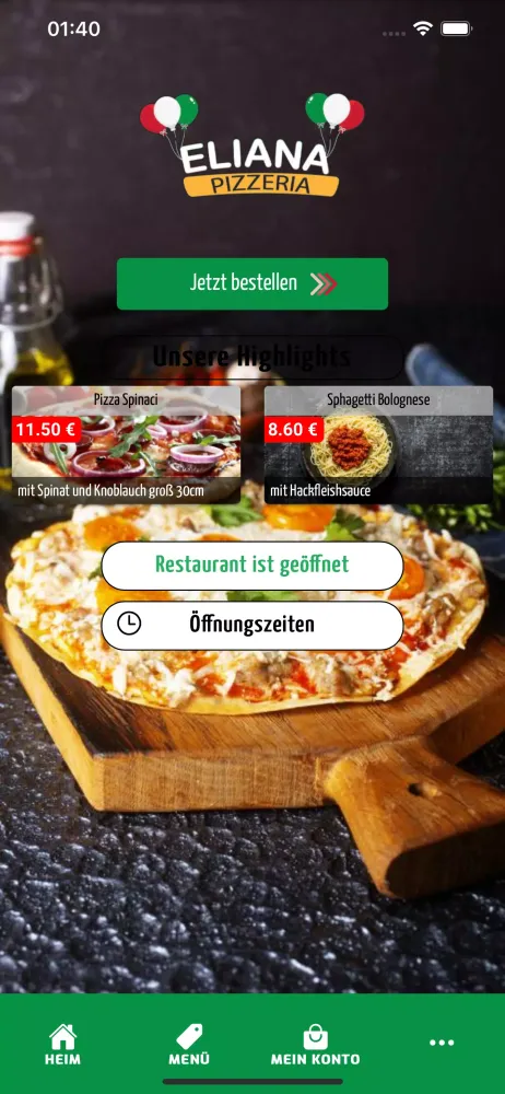 Eliana Pizzeria Screenshots