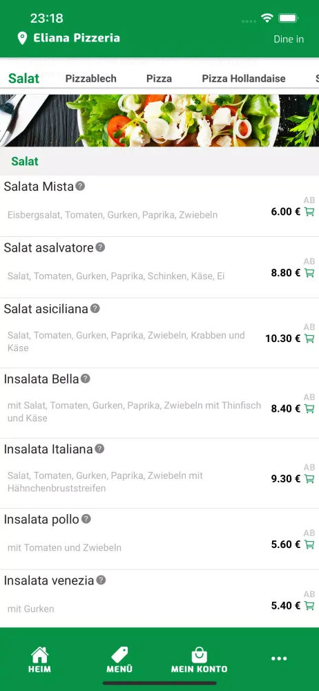Eliana Pizzeria Screenshots