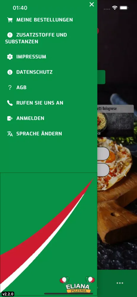 Eliana Pizzeria Screenshots