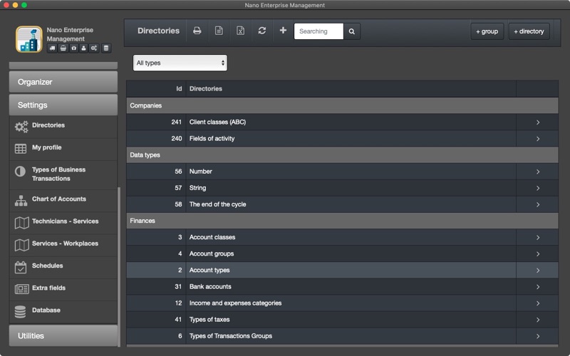 Nano Enterprise Screenshots